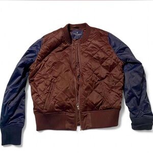 American Eagle Outfitters burgundy and Navy Bomber Jacket